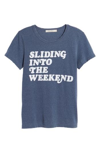 Women's Junk Food Sliding Into The Weekend Tee