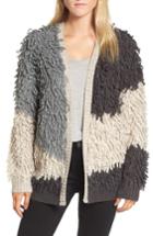 Women's Chelsea28 Loopy Colorblock Cardigan, Size - Grey