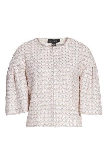 Women's St. John Collection Sequin Scallop Knit Bolero