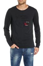 Men's John Varvatos Cat Eyes Embroidered Sweatshirt - Black