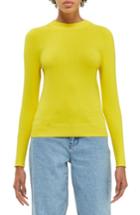 Women's Topshop Boutique Crew Knit Sweater Us (fits Like 0) - Yellow