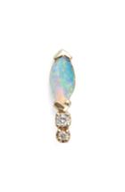Women's Wwake Marquise Opal & Diamond Stud Earring