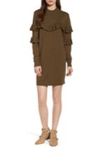 Women's Bp. Ruffle Sweater Dress - Green