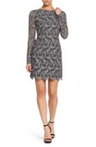 Women's Dress The Population Marina Crochet Sheath Dress, Size - Black