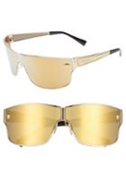 Men's Versace Navigator 72mm Oversize Sunglasses - Gold/ Gold