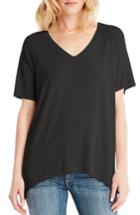 Women's Michael Stars V-neck Tee, Size - Black