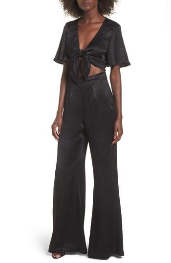Women's Show Me Your Mumu Jenna Tie Waist Jumpsuit - Black