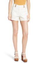 Women's Moon River Button Tab Shorts - Ivory