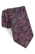 Men's Nordstrom Men's Shop Emery Paisley Silk Tie, Size - Burgundy