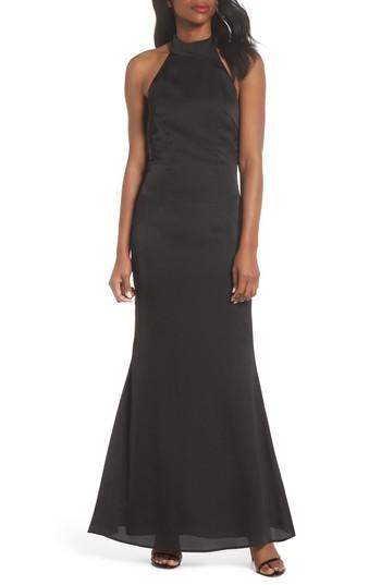 Women's Jarlo Tenny Halter Column Gown - Black