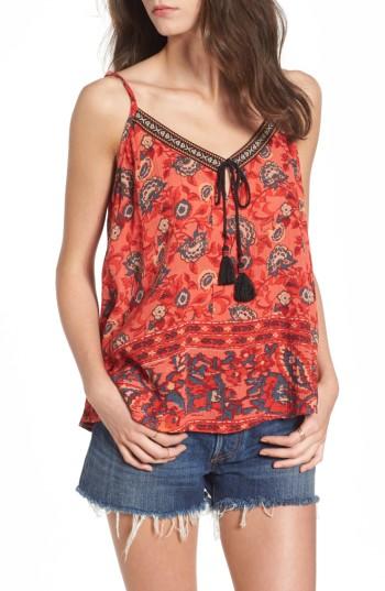 Women's Band Of Gypsies Bohemian Swing Camisole - Red