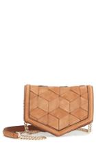 Women's Welden Jaunt Woven Calfskin Suede Wallet On A Chain - Brown