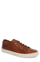 Men's Frye Brett Perforated Logo Low Top Sneaker M - Brown
