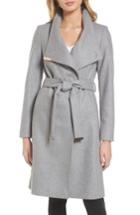 Women's Ted Baker London Wool Blend Long Wrap Coat - Grey