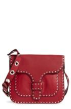 Rebecca Minkoff Large Midnighter Leather Crossbody Bag - Red