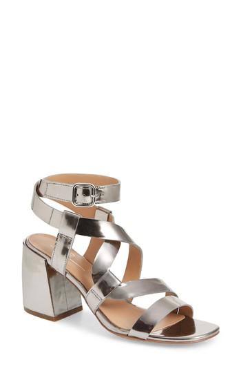Women's Linea Paolo Iris Cross Strap Sandal M - Metallic