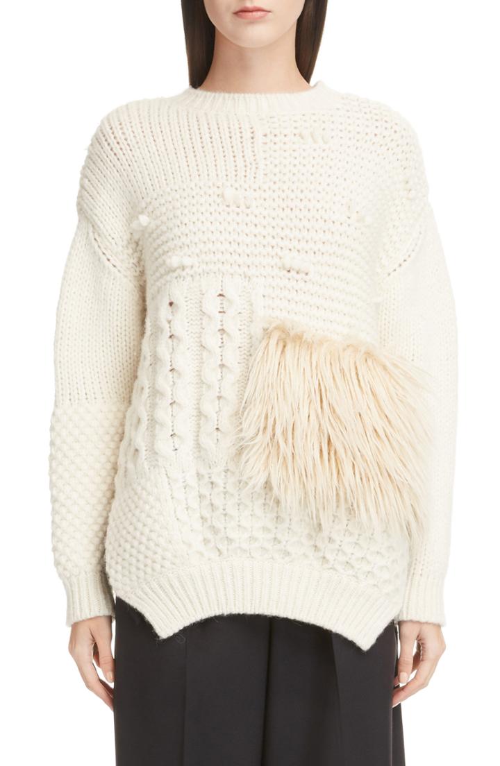 Women's Simone Rocha Patchwork Alpaca Blend Sweater