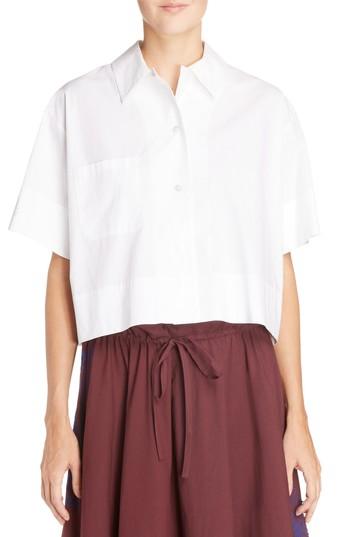 Women's Acne Studios Lelia Crop Blouse Us / 34 Eu - White