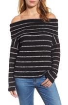Women's Caslon Convertible Off The Shoulder Pullover, Size - Black