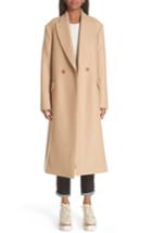 Women's Stella Mccartney Wool Double Breasted Coat Us / 38 It - Beige