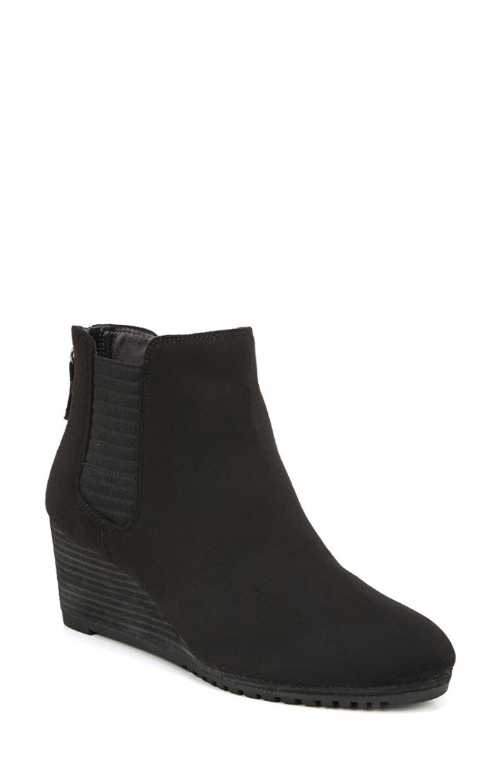 Women's Dr. Scholl's Critic Wedge Chelsea Bootie M - Black