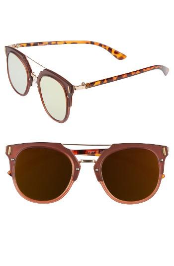 Women's A.j. Morgan Flats 60mm Sunglasses - Matte Burgundy