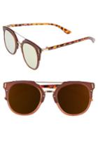 Women's A.j. Morgan Flats 60mm Sunglasses - Matte Burgundy