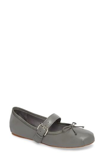 Women's Grey City Molly Mary Jane Flat M - Grey