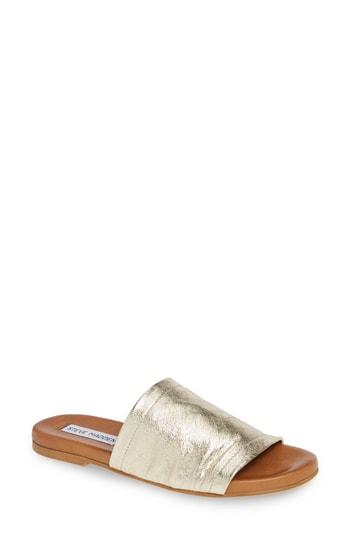 Women's Steve Madden Caparzo Slide Sandal M - Metallic