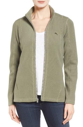 Women's Tommy Bahama 'aruba' Full Zip Sweatshirt - Green