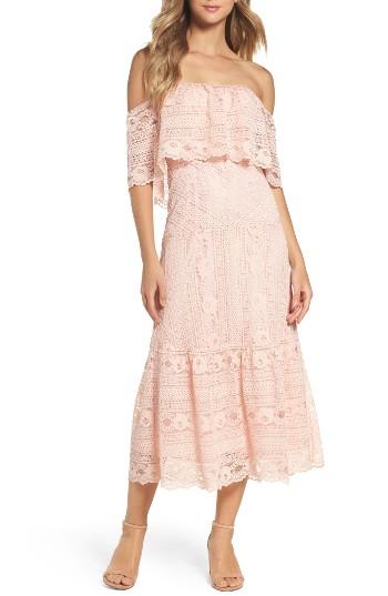 Women's Bb Dakota Katie Lace Midi Dress - Pink