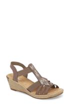 Women's Rieker Antistress Fanni 11 Espadrille Wedge Sandal -7.5us / 38eu - Brown