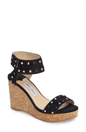 Women's Jimmy Choo Veto Wedge Sandal .5us / 35.5eu - Blue