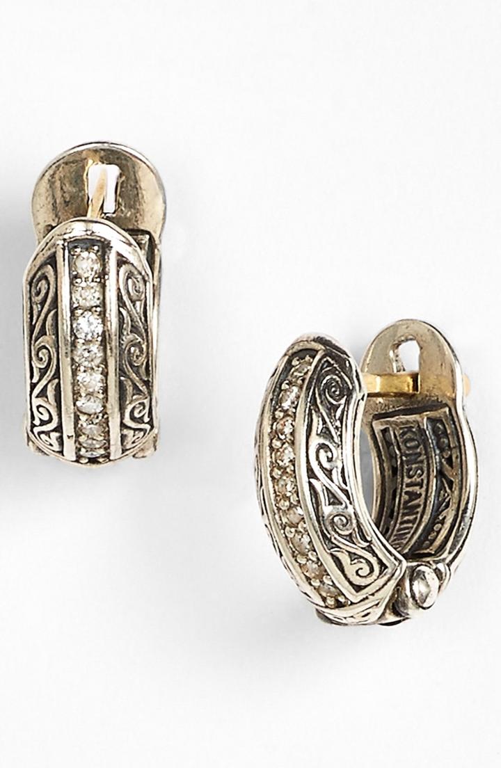 Women's Konstantino 'hermione' Diamond Small Huggie Hoop Earrings