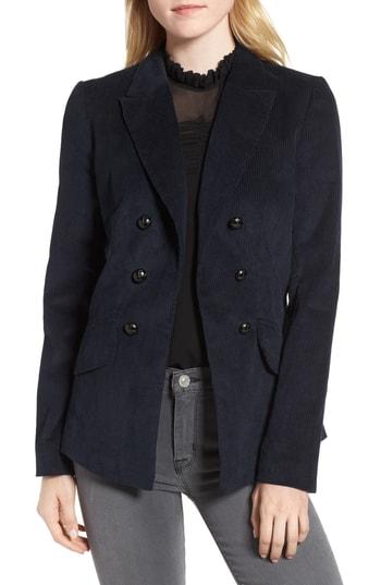 Women's Chelsea28 Double Breasted Corduroy Blazer - Blue