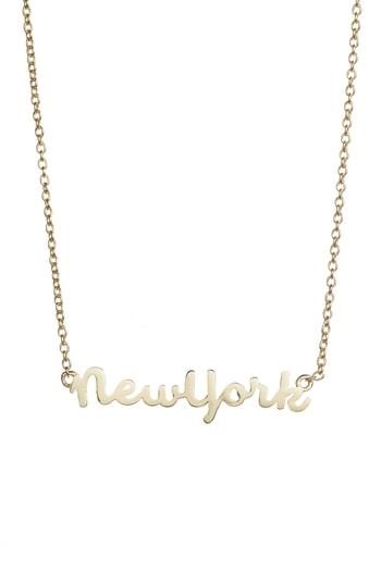 Women's Argento Vivo Script New York Pendant Necklace