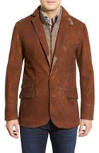 Men's Flynt Classic Fit Distressed Leather Hybrid Sport Coat