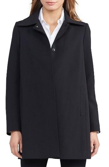 Women's Lauren Ralph Lauren A-line Crepe Coat