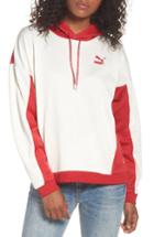 Women's Puma Colorblock Oversize Hoodie - Red