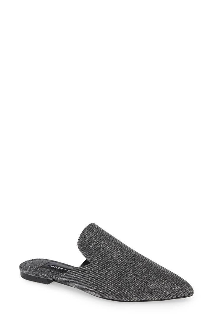 Women's Alice + Olivia Madalyn Loafer Mule .5 M - Grey