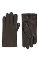 Men's Hickey Freeman Classic Contrast Leather Gloves - Black