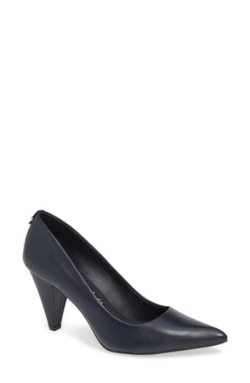 Women's Calvin Klein Icey Nappa Cone Heel Pump M - Blue