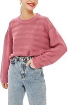 Women's Topshop Ottoman Crop Sweater Us (fits Like 0-2) - Pink