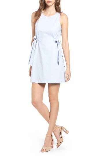 Women's Lush Chambray Shift Dress - Blue