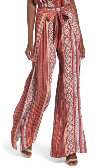 Women's Astr The Label Regina Gaucho Pants - Red