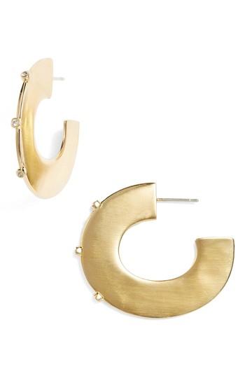 Women's Elizabeth And James Sullivan - Joni White Topaz Hoop Earrings