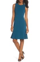 Women's Eliza J Flounce Hem Scuba Sheath Dress (similar To 14w) - Blue/green