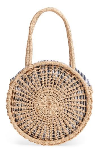 Nordstrom Woven Raffia Circle Bag - Brown
