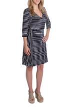 Women's Eileen Fisher Bateau Neck Jersey Dress, Size - Black