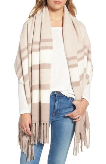 Women's Nordstrom Collection Stripe Cashmere Wrap